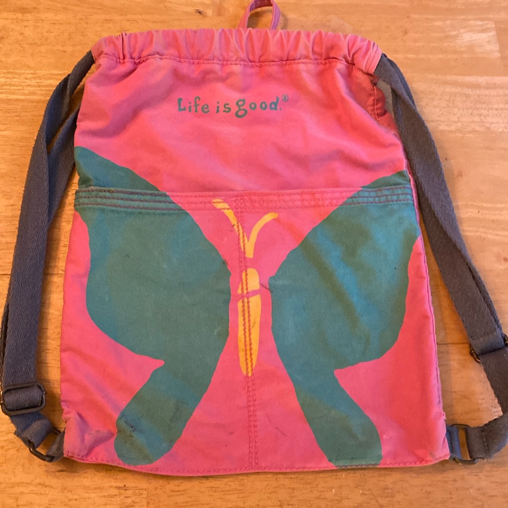 Life Is Good Backpack Canvas Used